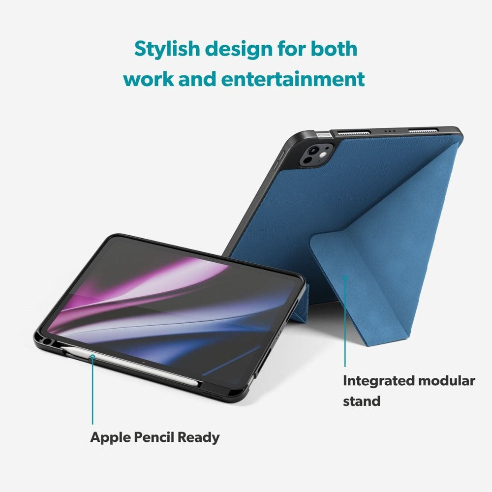 iPad Air 11-10.9" (2026-2020) / Pro 11" (2022-2018) Epico SolidWoven Flip Deksel - Blå