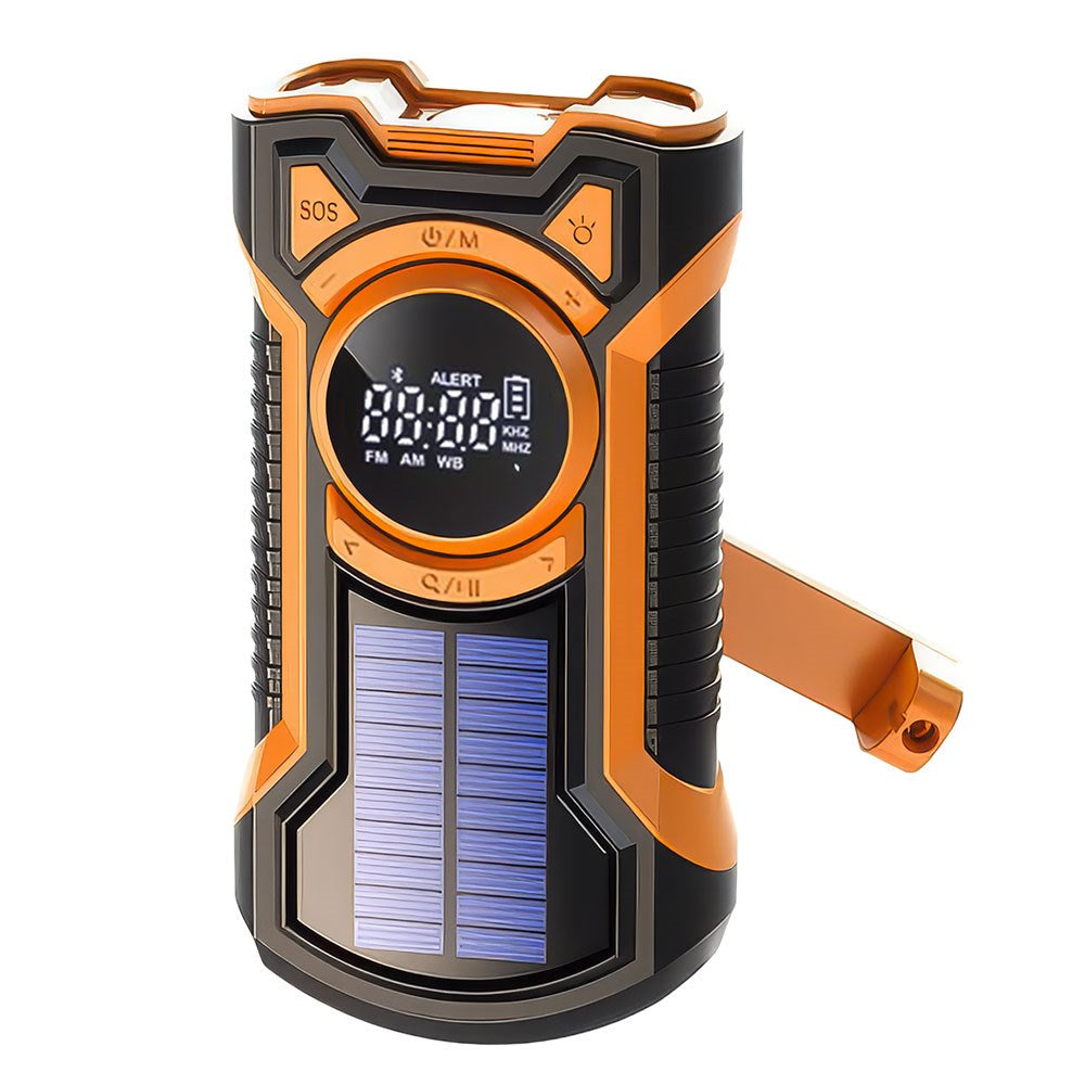 Just In Case Nødradio m. Bluetooth & 5000 mAh PowerBank - Svart / Oransje