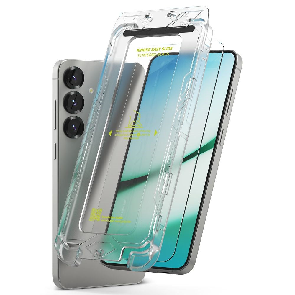 Ringke Samsung Galaxy S25 Easy Slide Herdet Glass Skjermbeskytter – Gjennomsiktig