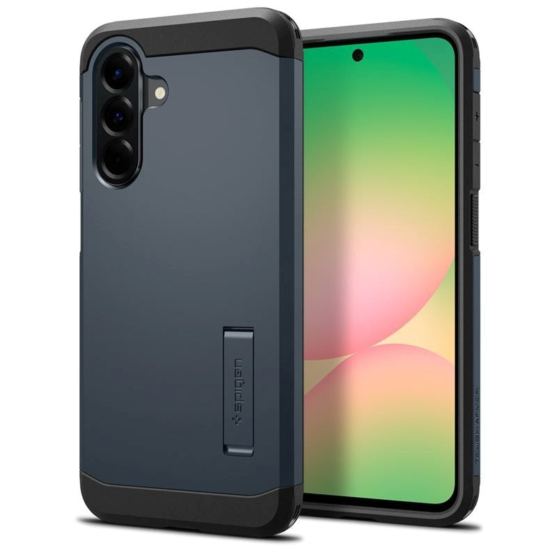 Samsung Galaxy A56 (5G) Spigen Tough Armor Deksel med Stativfunksjon - Metal Slate