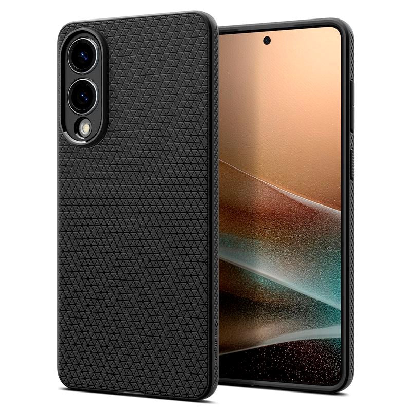 Samsung Galaxy S25 Edge Spigen Liquid Air - Fleksibelt Plast Deksel - Svart