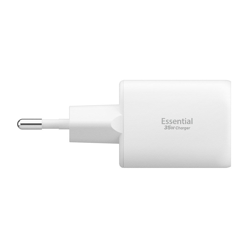 Spigen Essential 35W Vegglader m. 1 x USB-C & 1 x USB-A - Hvit