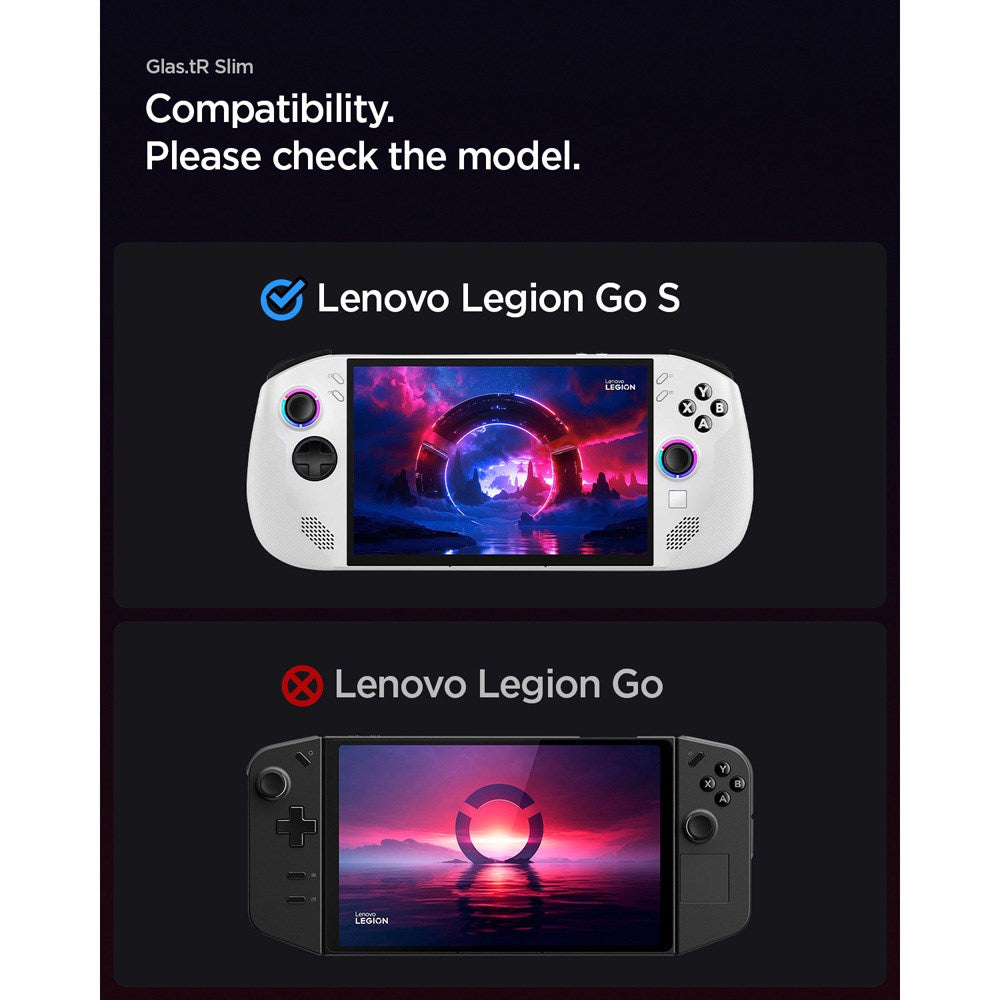 Lenovo Legion Go S Spigen Glass tR Slim Skjermbeskyttelsesglass - 2 stk - Gjennomsiktig