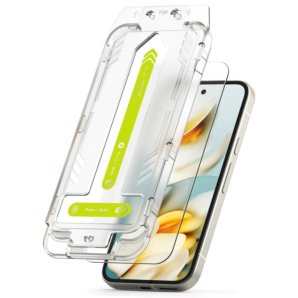 Ringke Google Pixel 9a Easy Slide Herdet Glass Skjermbeskytter – 2 Stk. – Gjennomsiktig