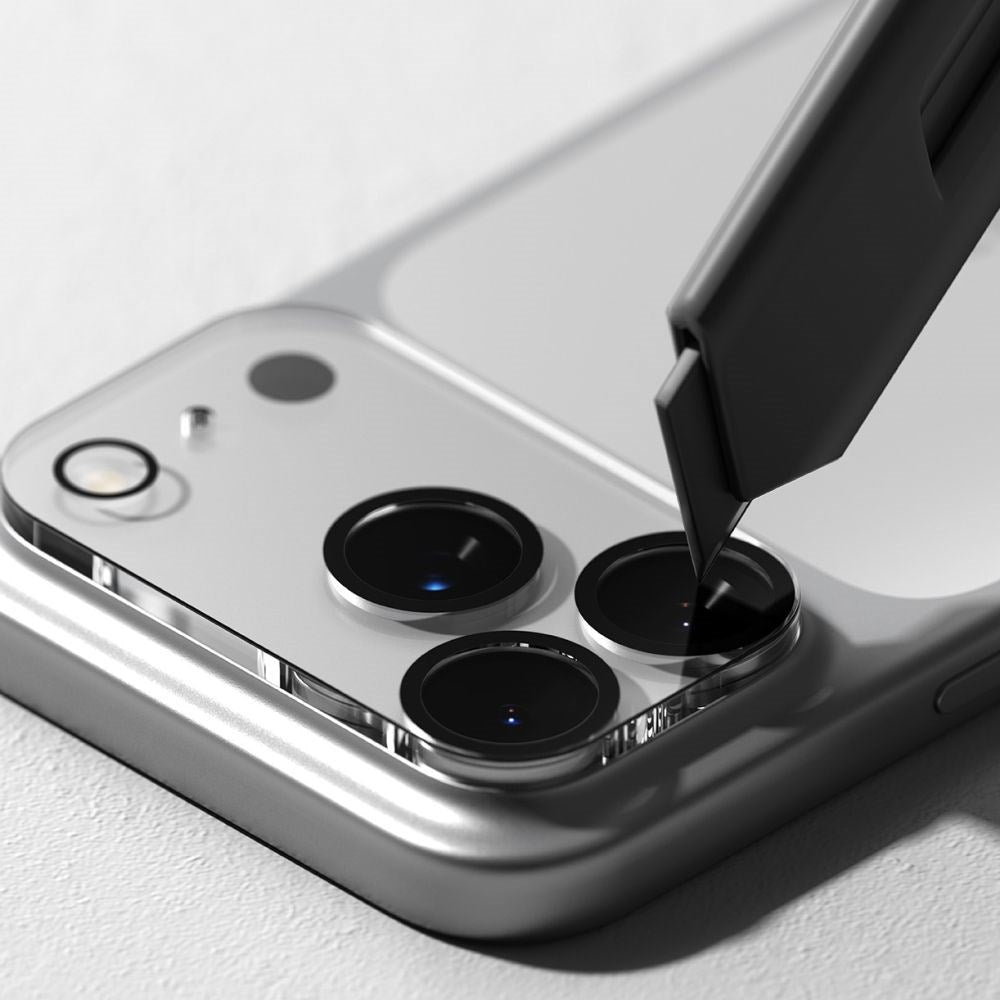 iPhone 17 Pro Ringke Beskyttelsesglass for Kameralinse - 2 stk. - Gjennomsiktig / Svart