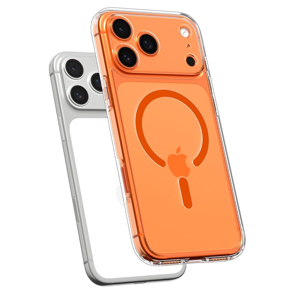 iPhone 17 Pro Max Spigen Ultra Hybrid Deksel - MagSafe Kompatibel - Gjennomsiktig / Oransje