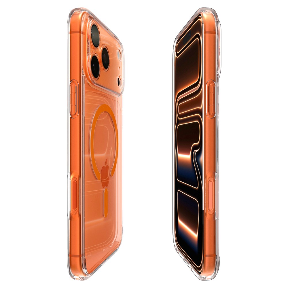 iPhone 17 Pro Max Spigen Ultra Hybrid Deksel - MagSafe Kompatibel - Gjennomsiktig / Oransje