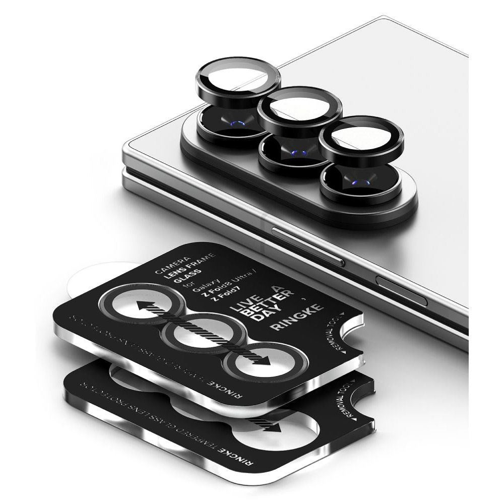 Samsung Galaxy Z Fold8 Ultra / Z Fold7 Ringke Kameralinsebeskyttelse m. Monteringsramme - 2 stk - Svart