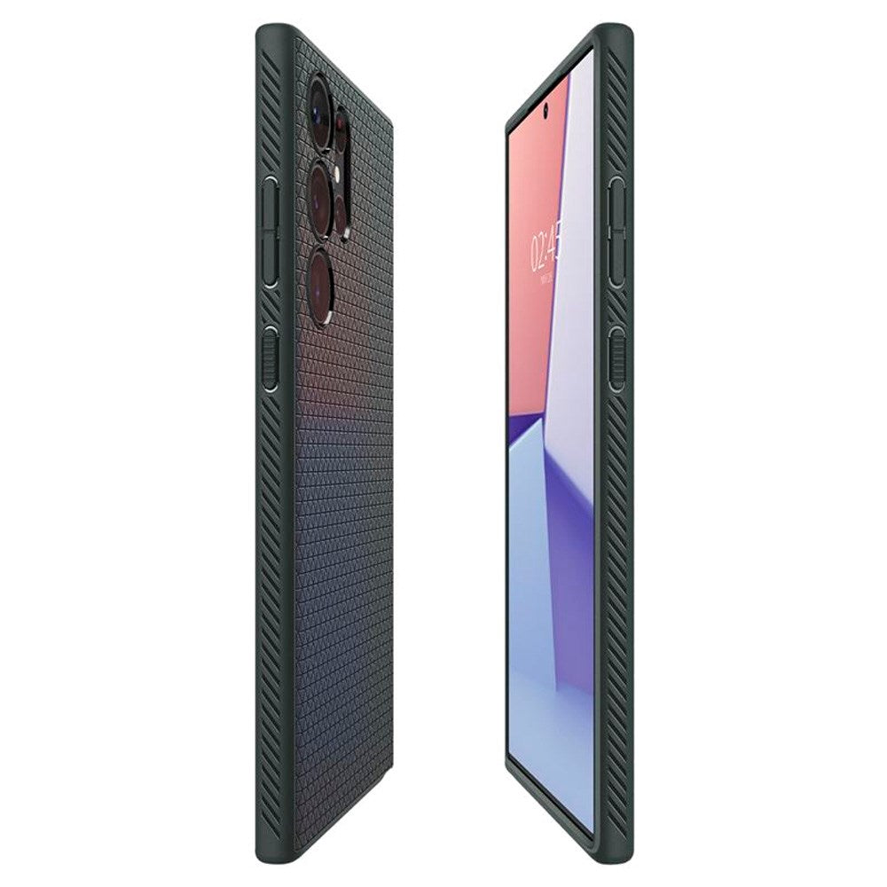 Samsung Galaxy S23 Ultra Spigen Liquid Air - Fleksibelt Plast Deksel - Grønn