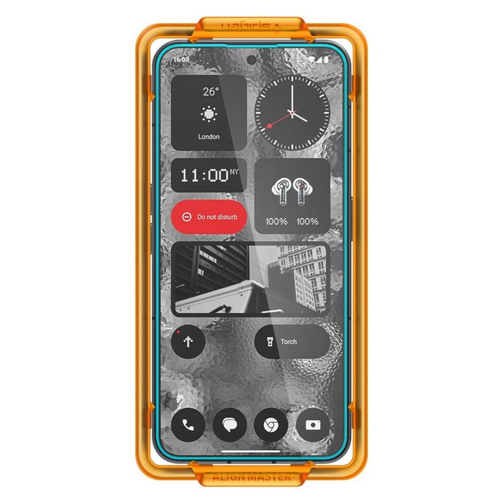 Nothing Phone (2) Spigen AlignMaster Glass tR Skjermbeskyttelse - 2 stk - Case Friendly - Gjennomsiktig