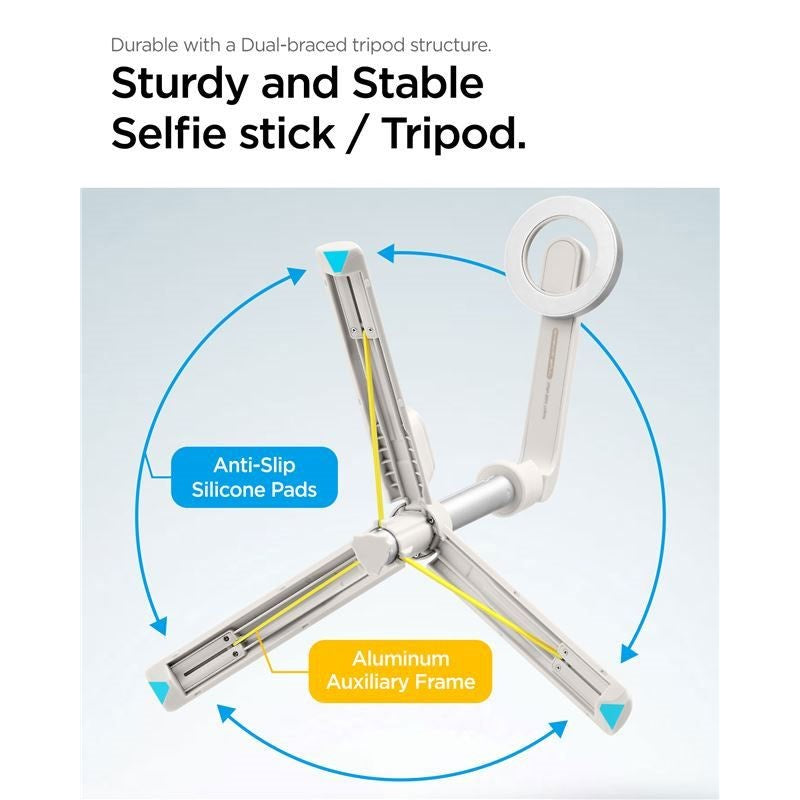Spigen Tripod Selfie Stick - MagSafe Kompatibel - Hvit