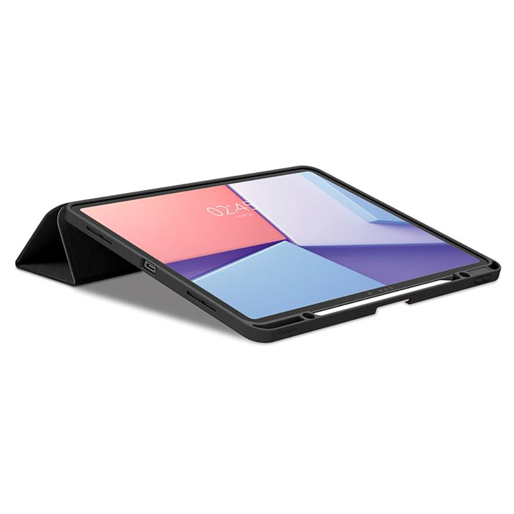 iPad Air 13" (2026 / 2025 / 2024) Spigen Urban Fit Stoff Deksel med Pekepenn Holder - Svart