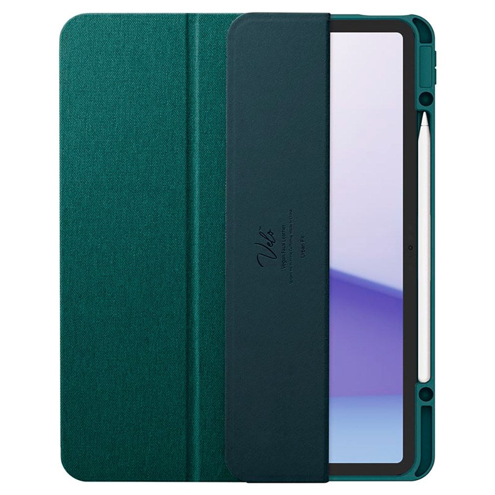 iPad Air 13" (2026 / 2025 / 2024) Spigen Urban Fit Stoff Deksel med Pekepenn Holder - Grønn