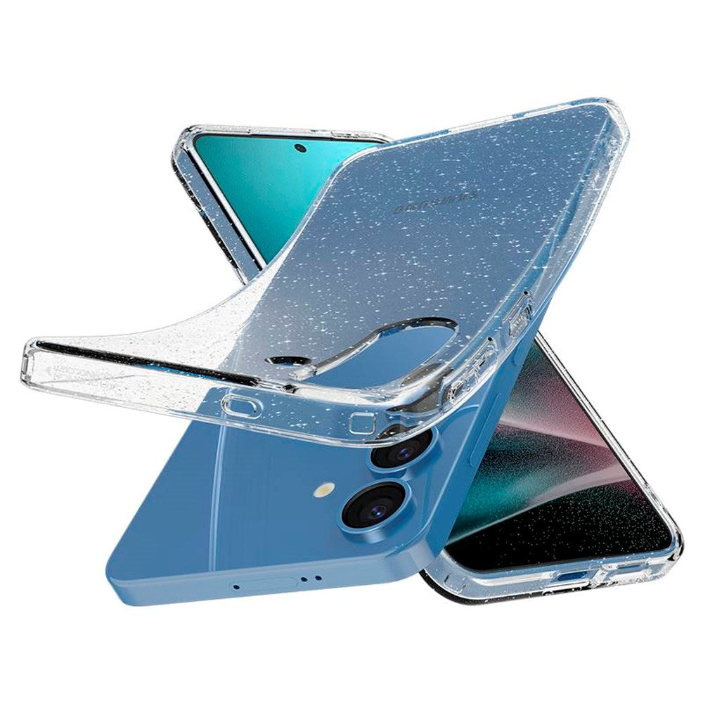 Samsung Galaxy S25 Spigen Liquid Crystal Glitter Deksel - Gjennomsiktig