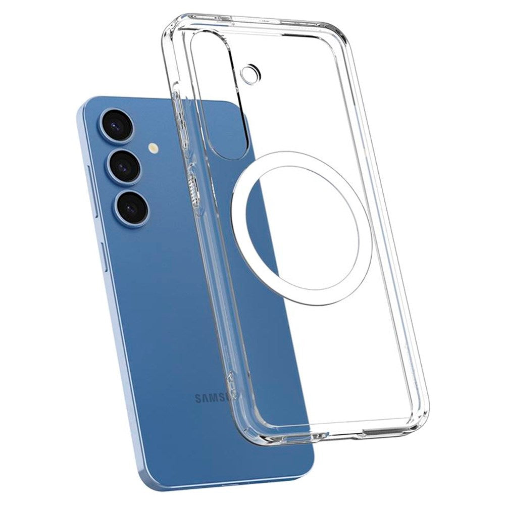 Samsung Galaxy S25 Spigen Ultra Hybrid Crystal Clear Deksel - MagSafe Kompatibel - Gjennomsiktig / Hvit
