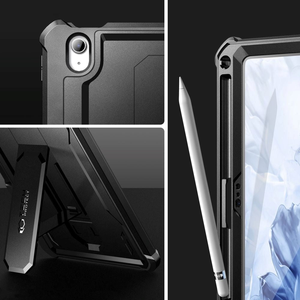iPad 11 (2025) / iPad 10.9 (2022/2024) Tech-Protect Kevlar Pro 360 Deksel med Skjermbeskyttelse - Svart
