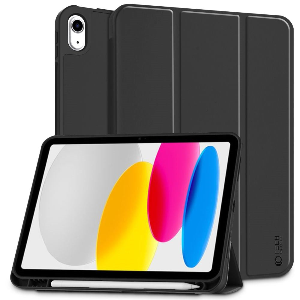 Tech-Protect iPad 11" (2025) / iPad 10.9" (2024/2022) SC Deksel m. Apple Pencil Holder - Svart