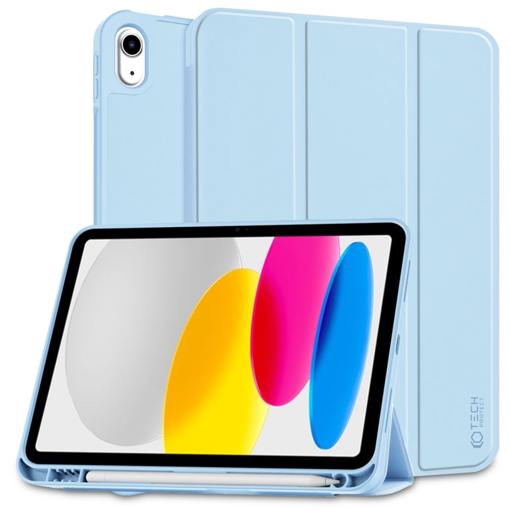 Tech-Protect iPad 11" (2025) / iPad 10.9" (2024/2022) SC Deksel m. Apple Pencil Holder - Lys Blå