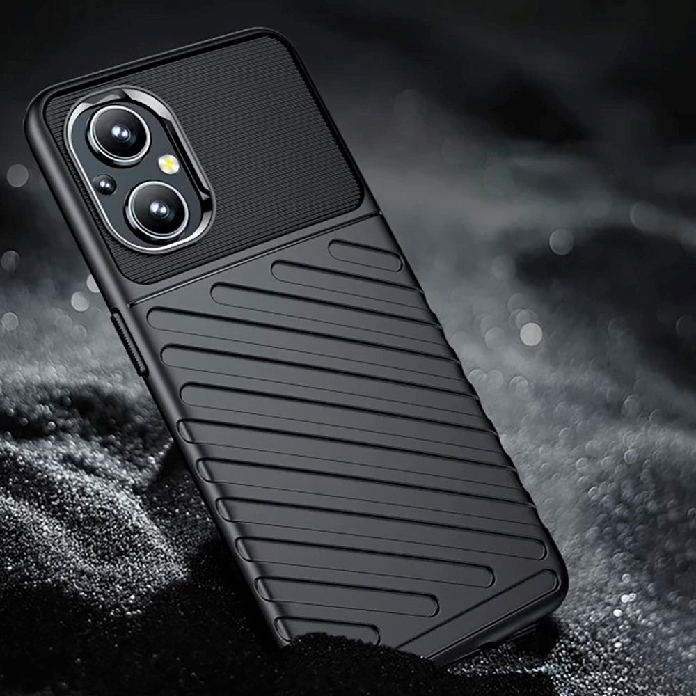 OPPO Reno7 (4G) Hurtle Thunder Series Plast Deksel - Svart
