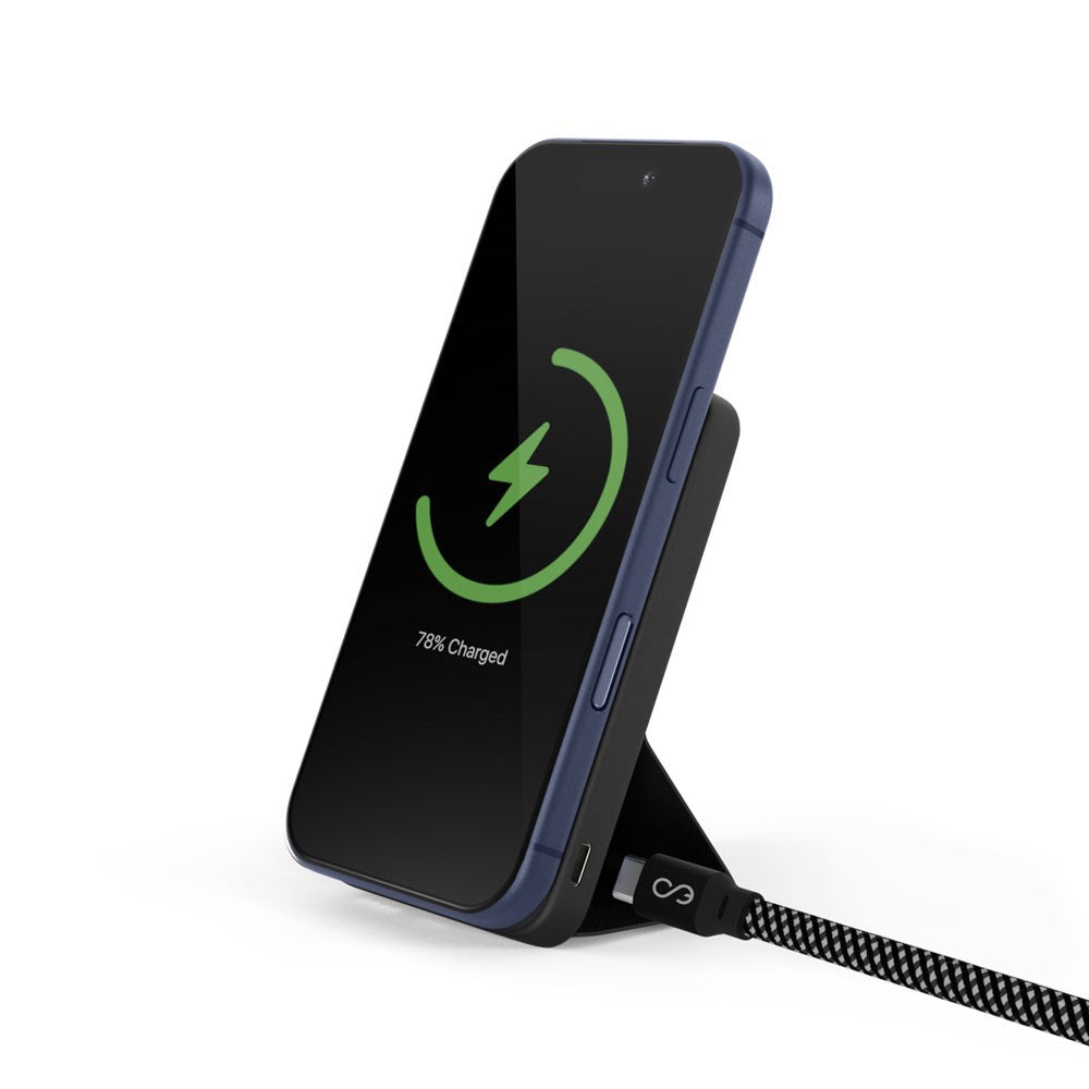 Epico UltraPack Stand 7000 mAh Powerbank med 2 x USB-C – MagSafe Kompatibel – Svart