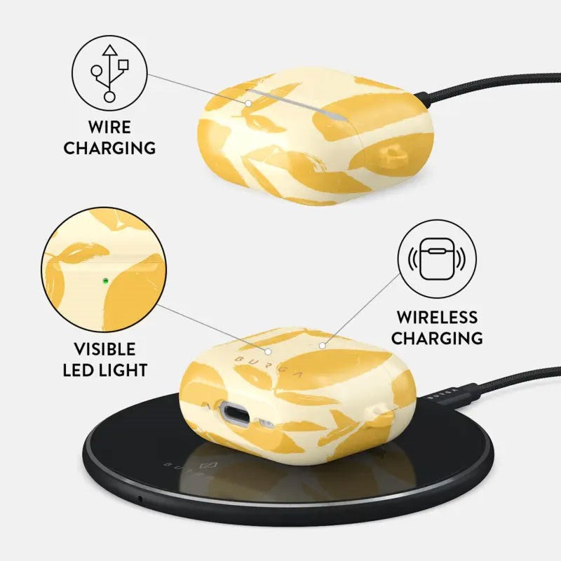 Apple AirPods (4. Gen.) Burga Deksel m. Karabinkrok - Lemon Tart