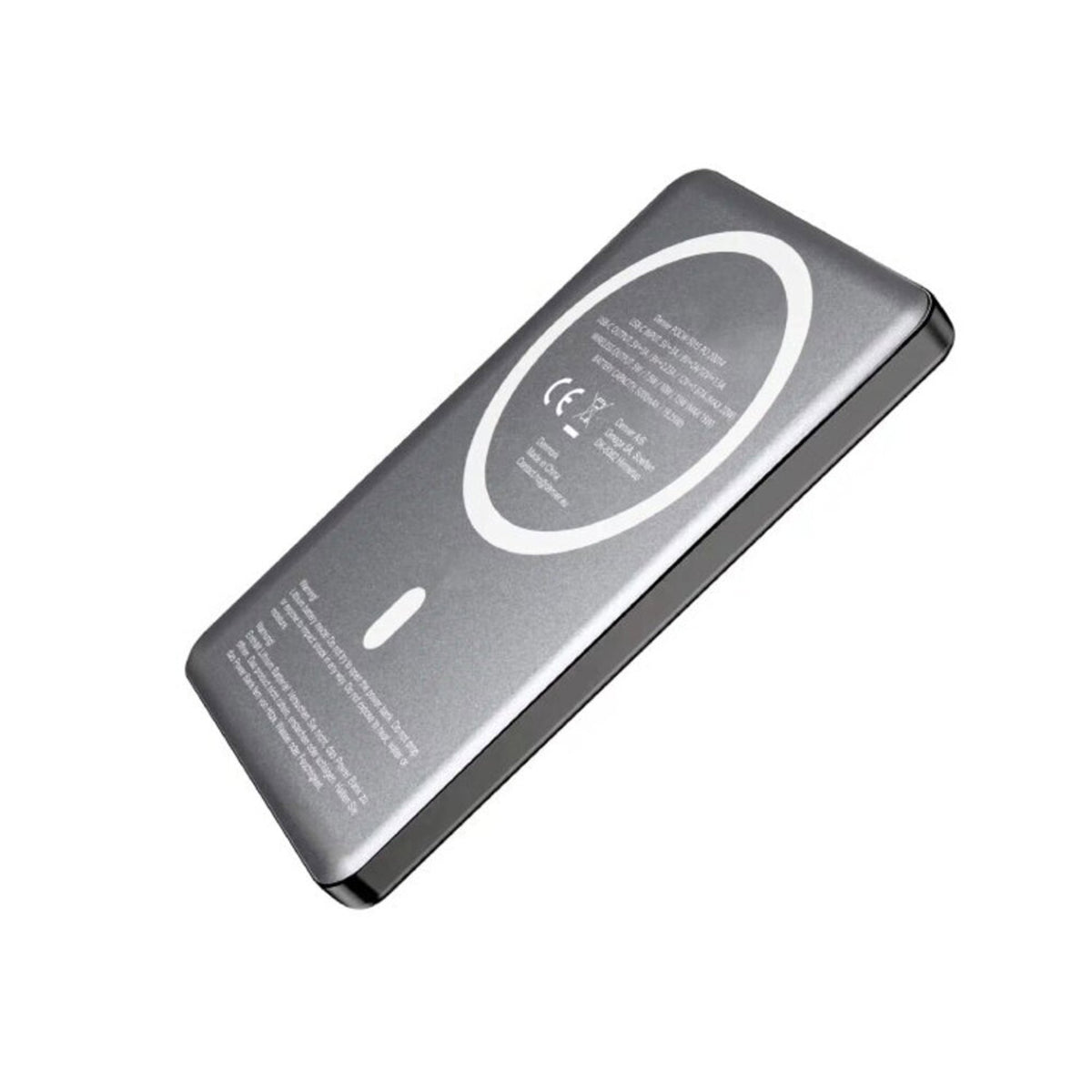 Denver PQCW-5015 15W Trådløs PowerBank - 5000 mAh - MagSafe Kompatibel - Grå