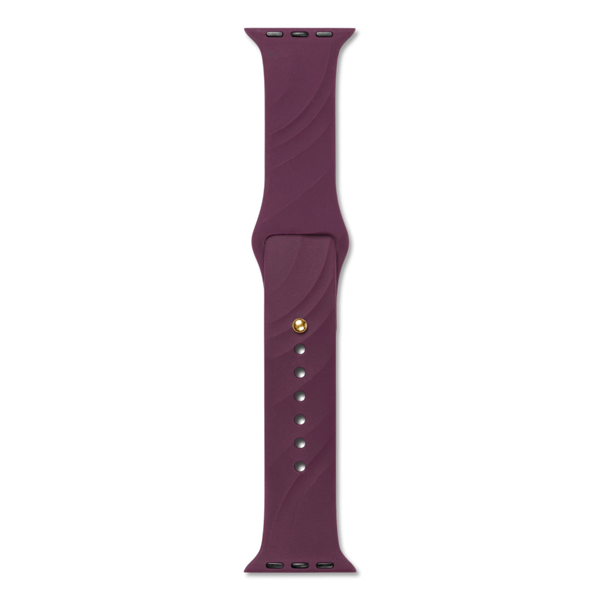 Apple Watch (38/40/SE/41/42mm) iDeal of Sweden Soft Swirl Silikon Klokkerem - Størrelse M/L - Velvet Plum