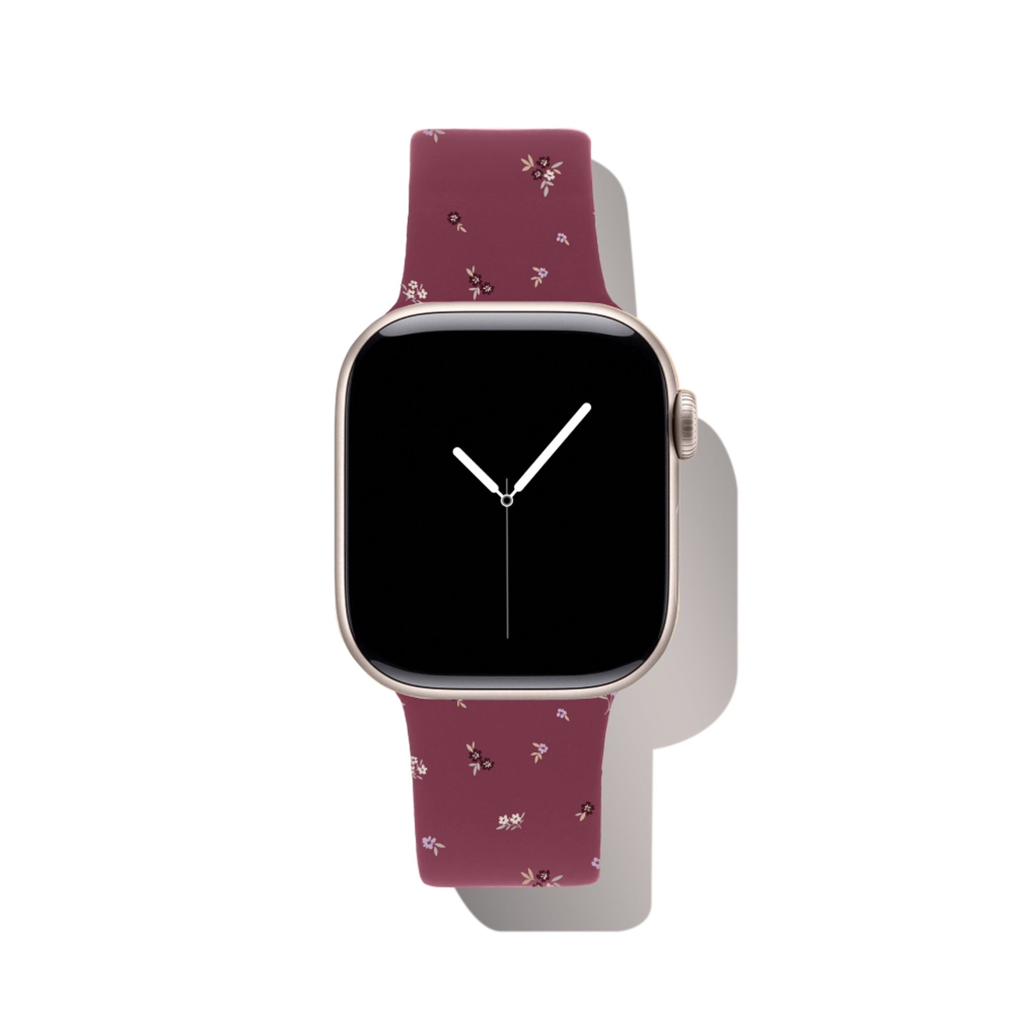 Apple Watch (38/40/SE/41/42mm) iDeal of Sweden Silikon Klokkerem - Størrelse M/L - Fine Wine Bloom