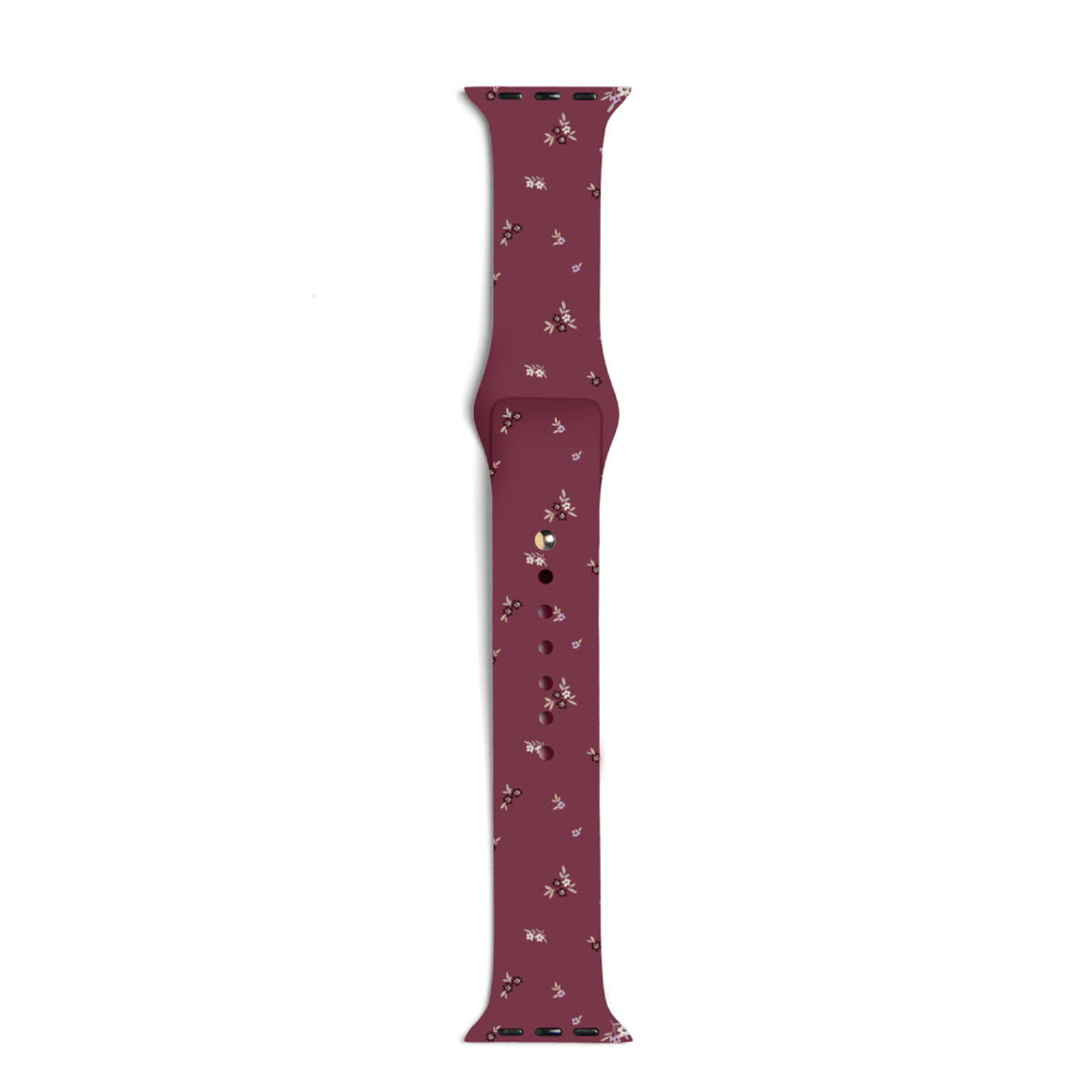 Apple Watch (38/40/SE/41/42mm) iDeal of Sweden Silikon Klokkerem - Størrelse S/M - Fine Wine Bloom