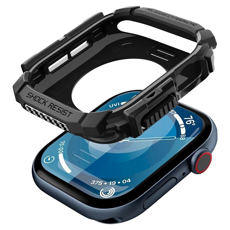 Apple Watch 11 / 10 (42mm) Spigen Rugged Armor Deksel - Fleksibel Plast - Svart