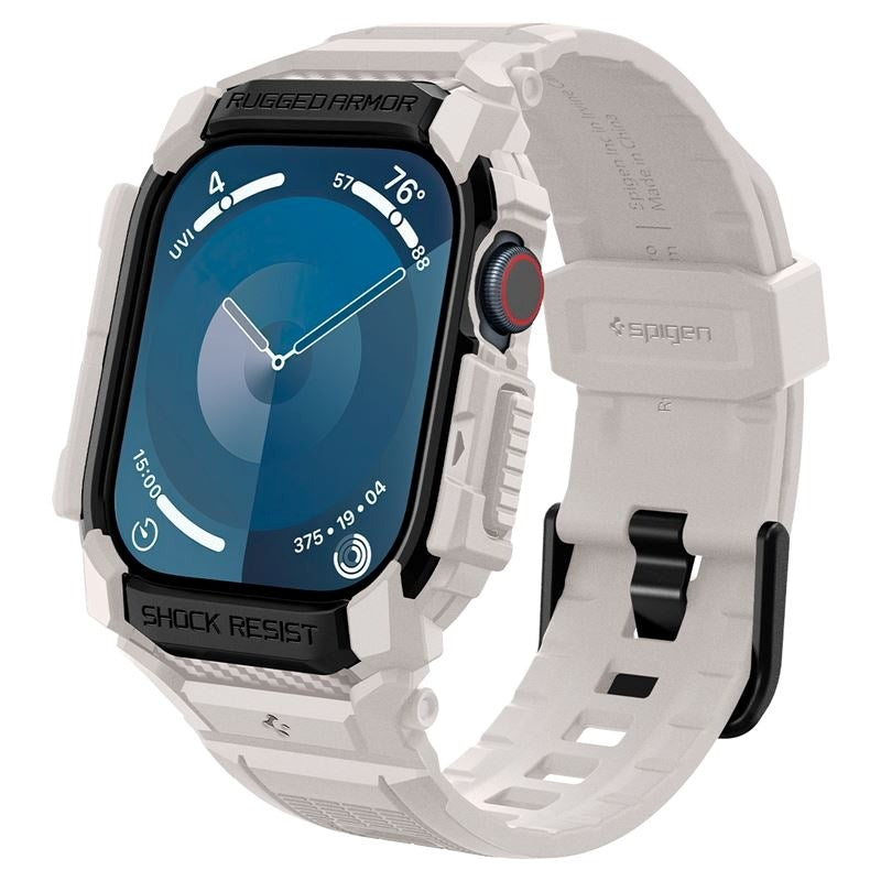 Spigen Rugged Armor Pro Apple Watch 11 / 10 (46mm) Rem m. Deksel - Beige