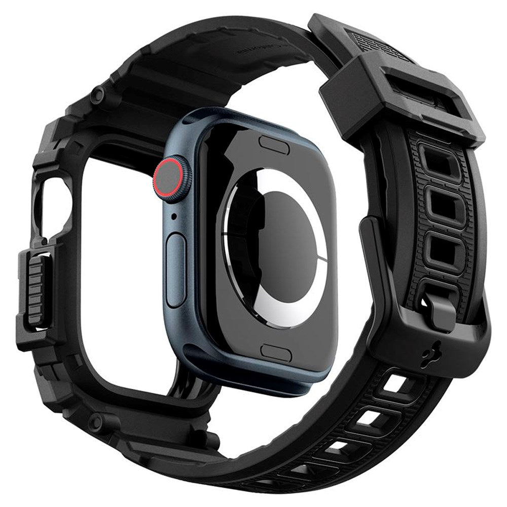 Apple Watch 11 / 10 (46mm) Spigen Rugged Armor Pro Rem m. Deksel - Svart