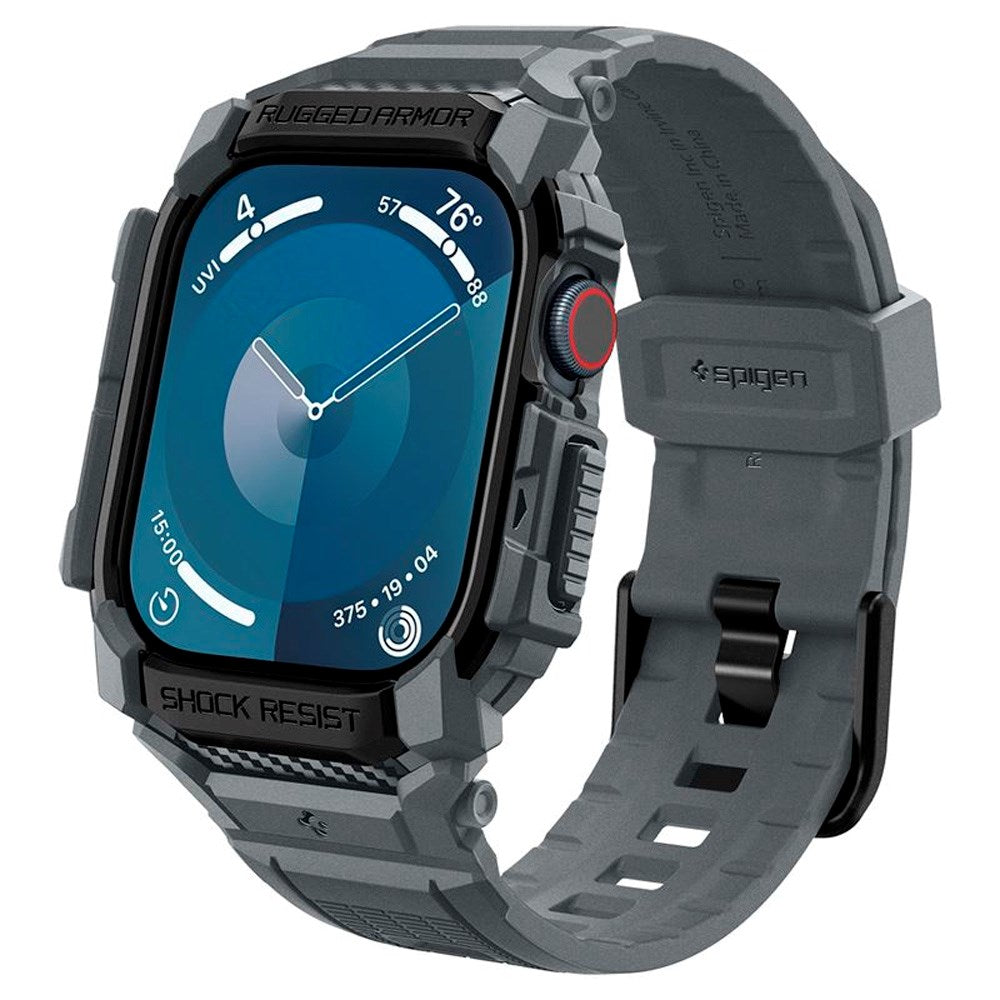 Apple Watch 11 / 10 (46mm) Spigen Rugged Armor Pro Rem m. Deksel - Grå