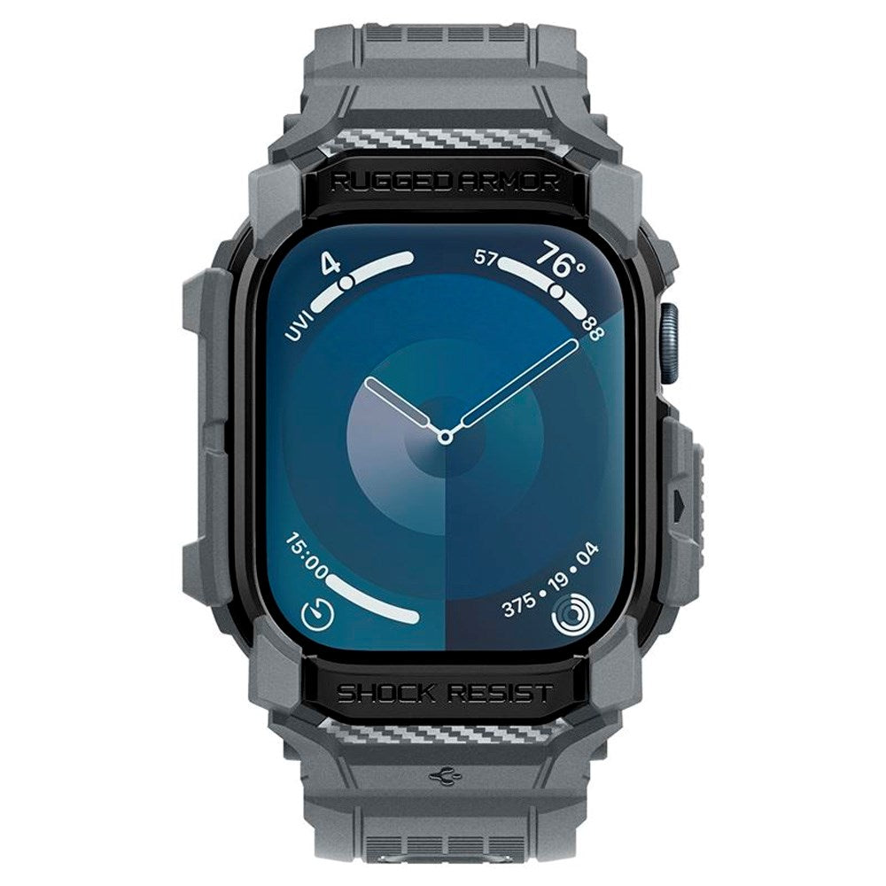 Apple Watch 11 / 10 (46mm) Spigen Rugged Armor Pro Rem m. Deksel - Grå