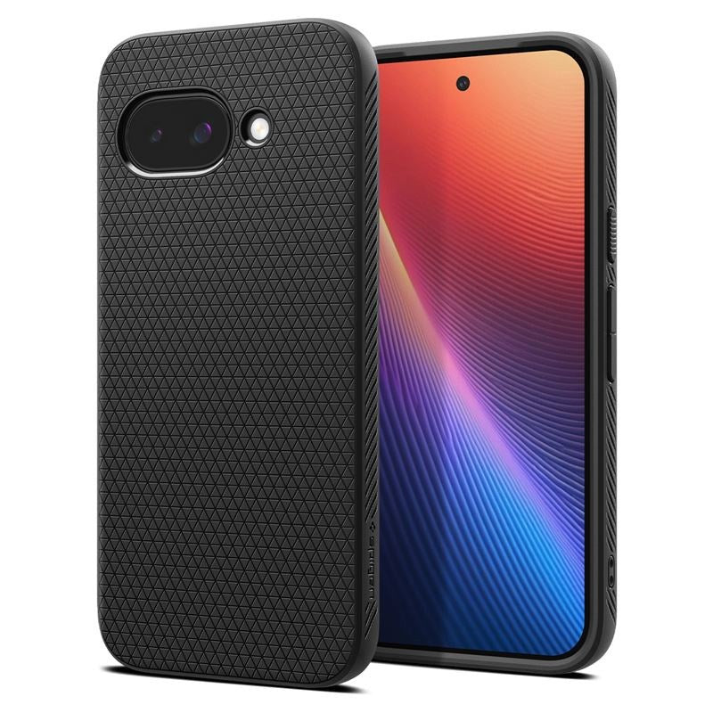 Google Pixel 9a Spigen Liquid Air - Fleksibelt Plast Deksel - Svart