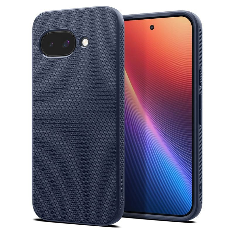 Google Pixel 9a Spigen Liquid Air - Fleksibelt Plast Deksel - Blå