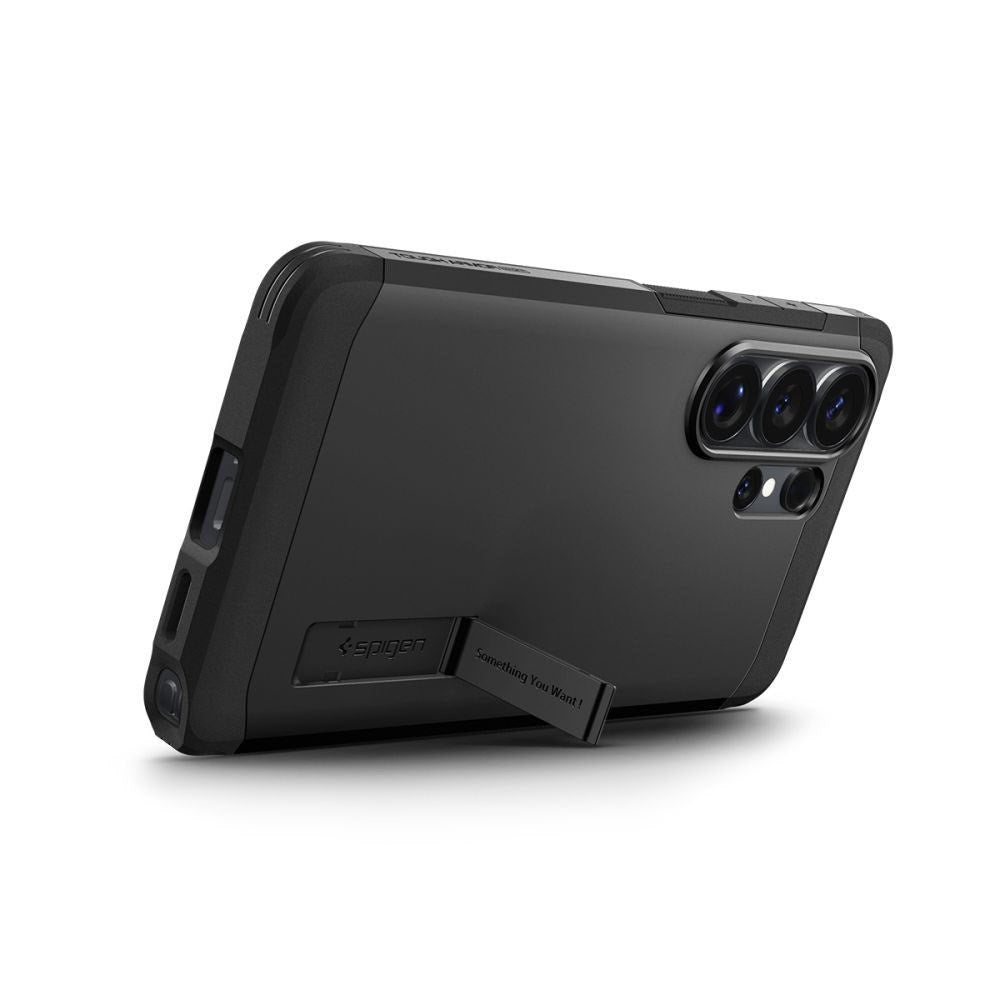 Samsung Galaxy S26 Ultra Spigen Tough Armor Hybrid Deksel m. Stativfunksjon - MagSafe Kompatibel - Svart