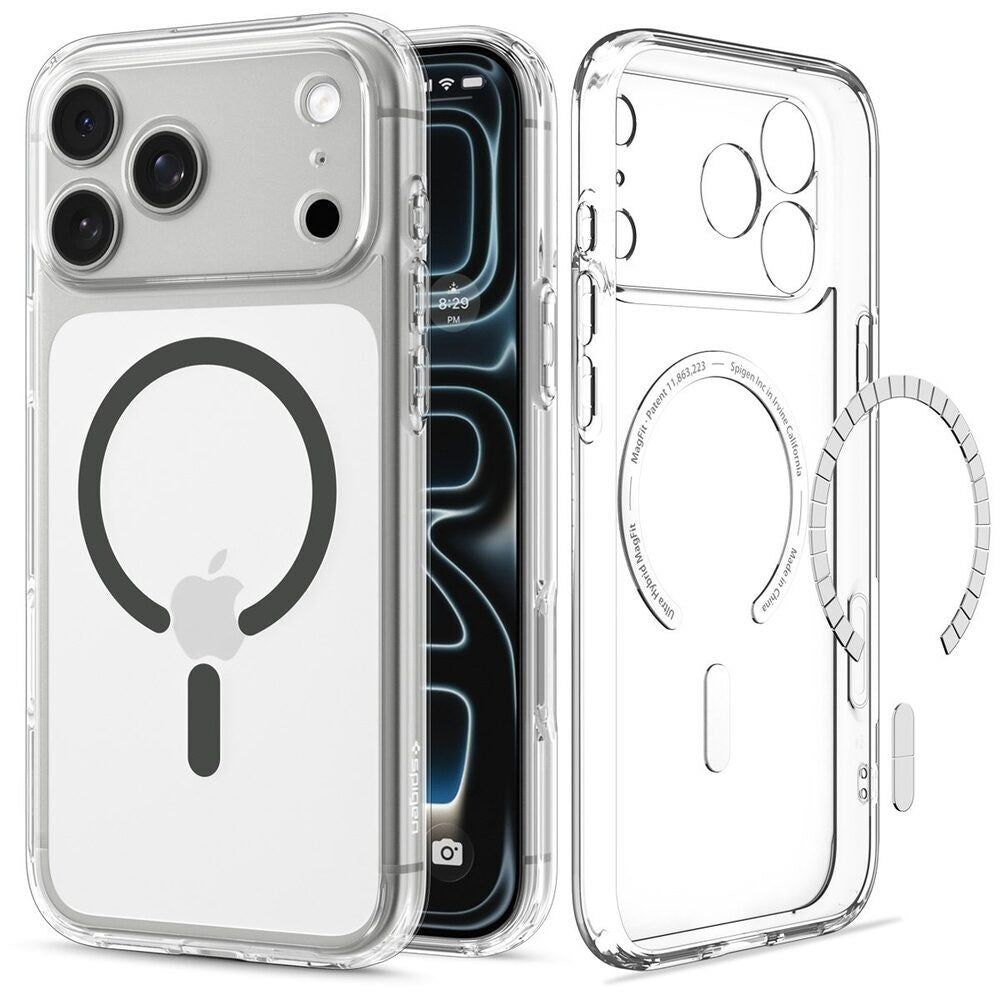 iPhone 18 Pro Max / 17 Pro Max Spigen Ultra Hybrid Deksel - MagSafe Kompatibel - Gjennomsiktig / Grå
