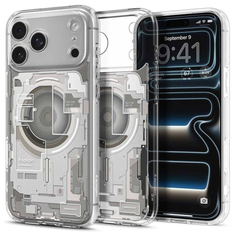 iPhone 18 Pro Max / 17 Pro Max Spigen Ultra Hybrid Deksel - MagSafe Kompatibel - Gjennomsiktig / Sølv