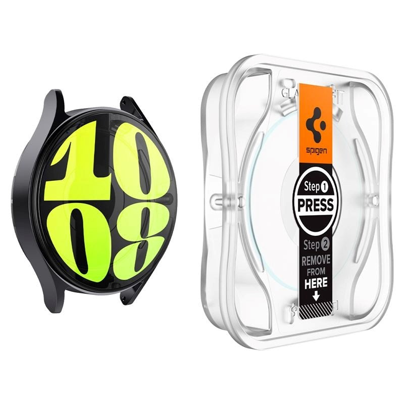 Samsung Galaxy Watch 7 (44mm) Spigen EZ Fit GLAS.tR Skjermbeskytter - 2 Stk. - Gjennomsiktig