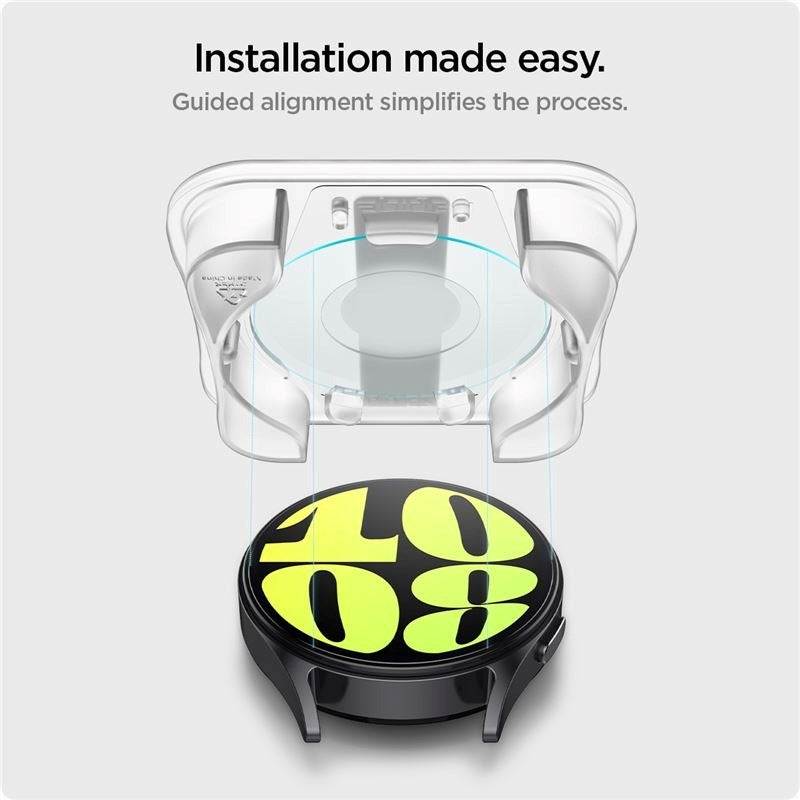 Samsung Galaxy Watch 7 (40mm) Spigen EZ Fit GLAS.tR Skjermbeskytter - 2 Stk. - Gjennomsiktig