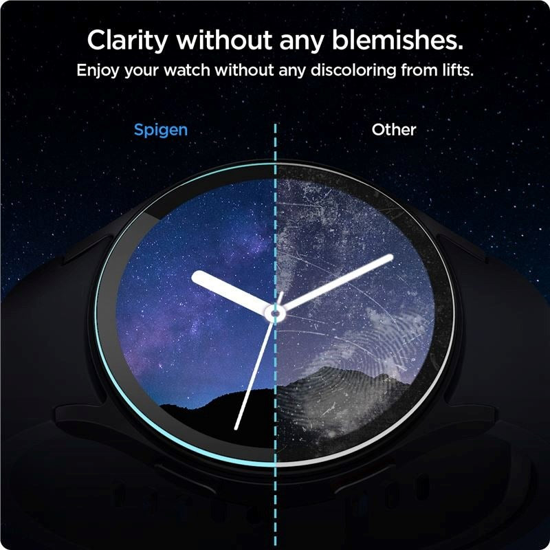 Samsung Galaxy Watch 7 (40mm) Spigen EZ Fit GLAS.tR Skjermbeskytter - 2 Stk. - Gjennomsiktig