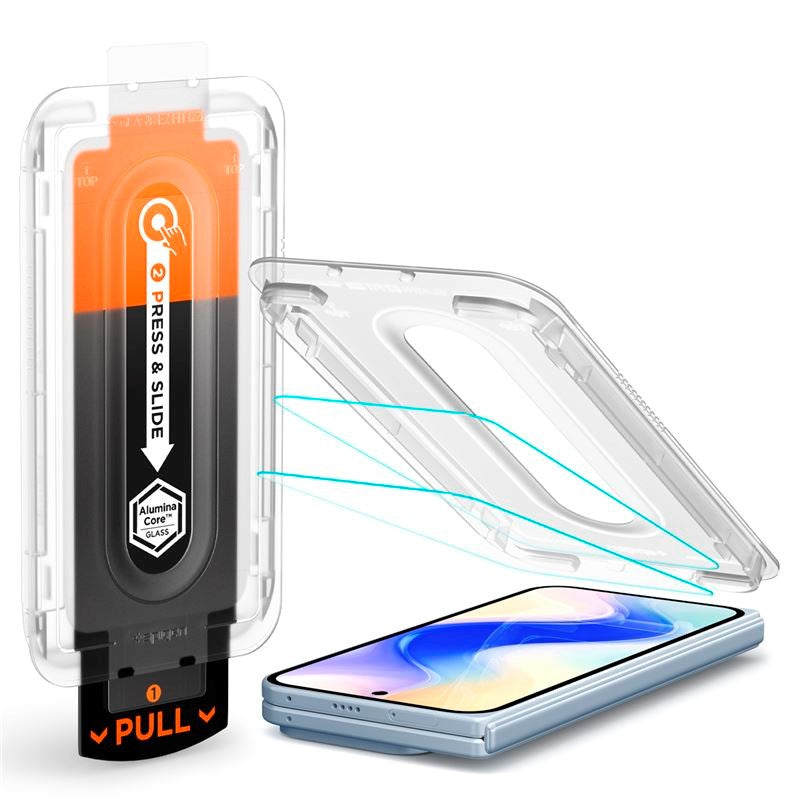 Google Pixel 10 Pro Fold Spigen Glass tR EZ Fit Pro Skjermbeskyttelsesglass - 2 stk - Gjennomsiktig