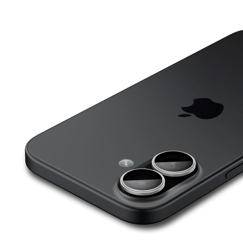 iPhone 17 Spigen Glass tR EZ Fit Optik Pro Kameralinsebeskyttelsesglass - 2 stk - Sølv