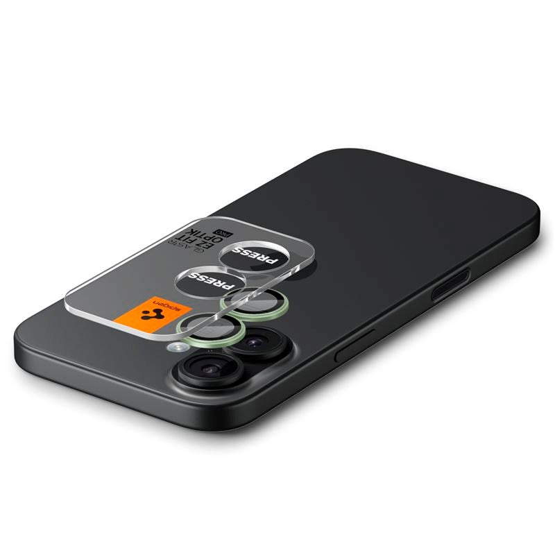 iPhone 17 Spigen Glass tR EZ Fit Optik Pro Kameralinsebeskyttelsesglass - 2 stk - Grønn