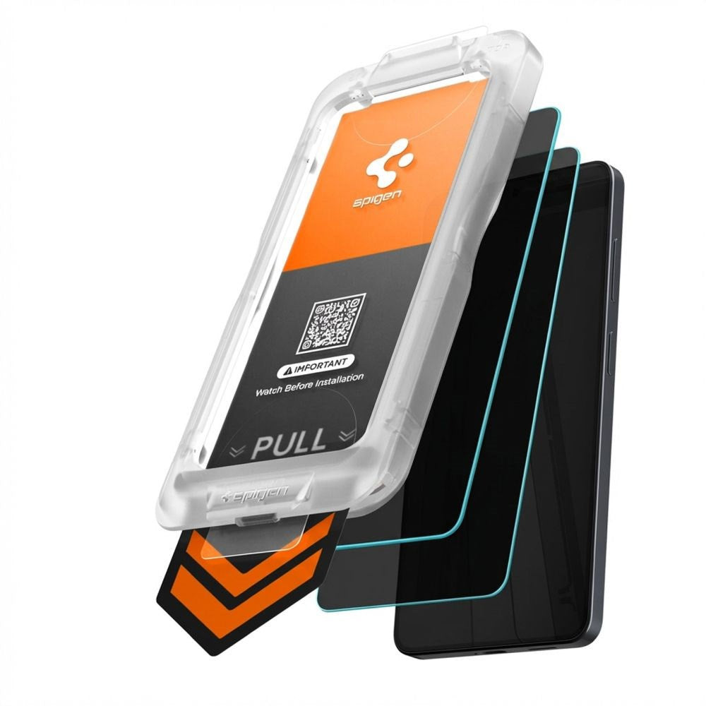 Samsung Galaxy S26+ (Plus) Spigen Glass tR EZ Fit Pro HD Skjermbeskyttelsesglass - Privacy Funksjon - 2 stk - Gjennomsiktig