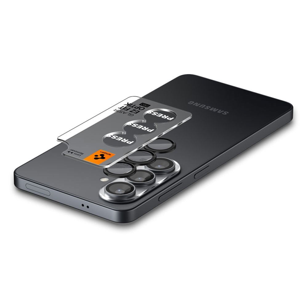 Samsung Galaxy S26 Spigen Glass tR EZ Fit Optik Pro Kameralinsebeskyttelsesglass - 2 stk - Svart