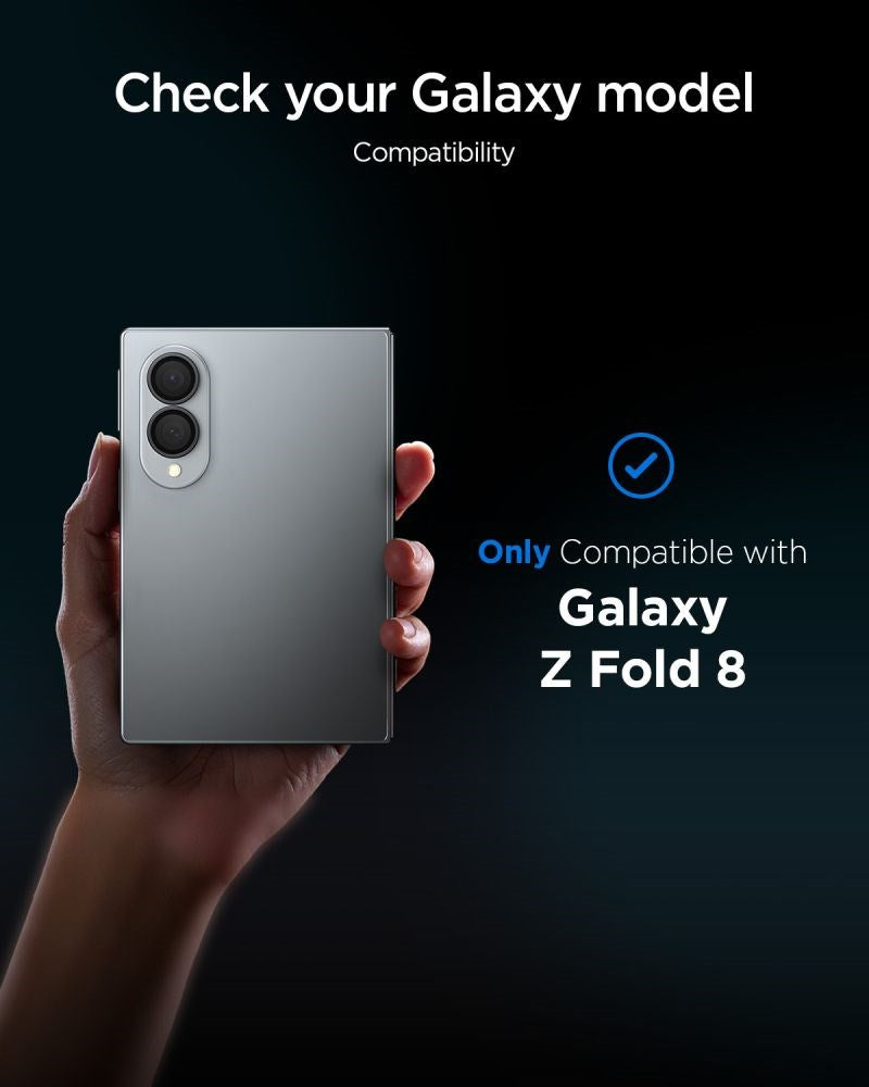 Samsung Galaxy Z Fold8 Spigen Glass tR EZ Fit Optik Pro Kameralinsebeskyttelsesglass - 2 stk - Svart