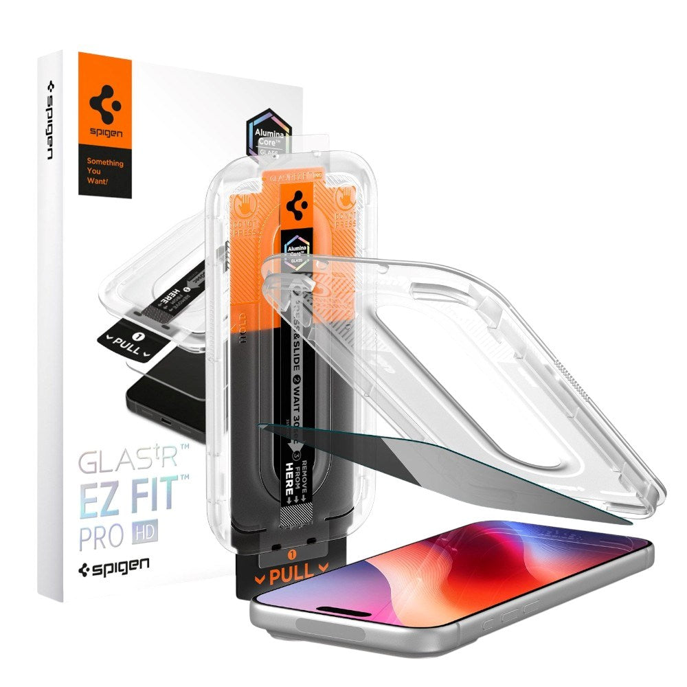 iPhone 18 Pro Max / 17 Pro Max Spigen Glass tR EZ Fit Pro HD Privacy Beskyttelsesglass - Gjennomsiktig