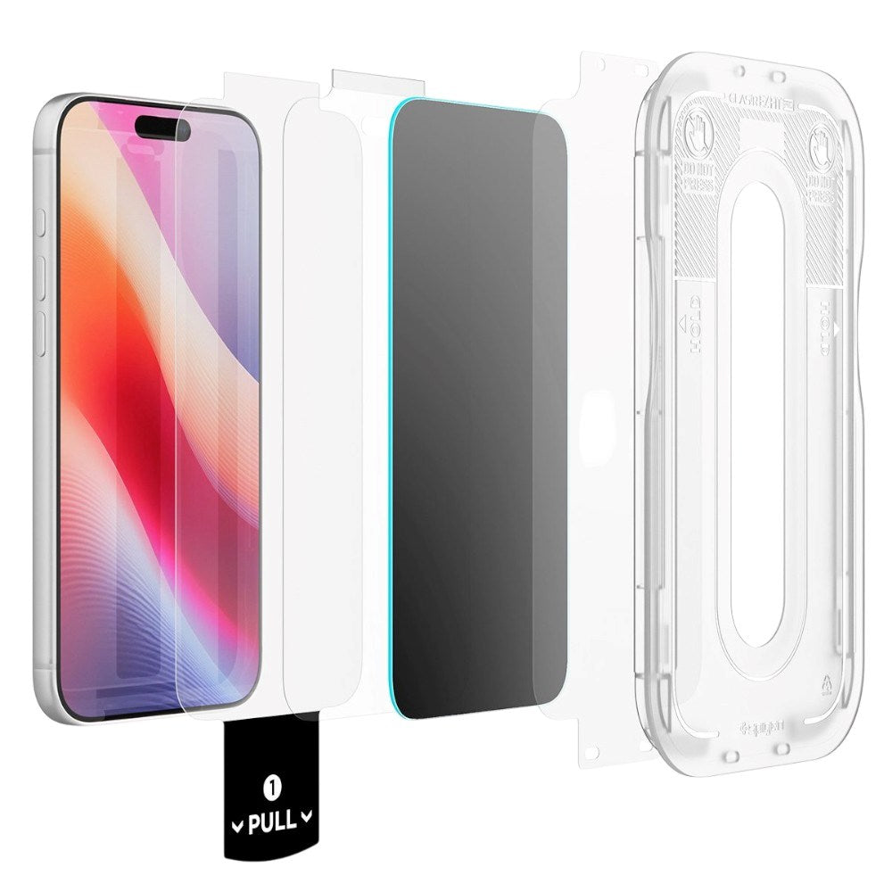 iPhone 18 Pro Max / 17 Pro Max Spigen Glass tR EZ Fit Pro HD Privacy Beskyttelsesglass - Gjennomsiktig